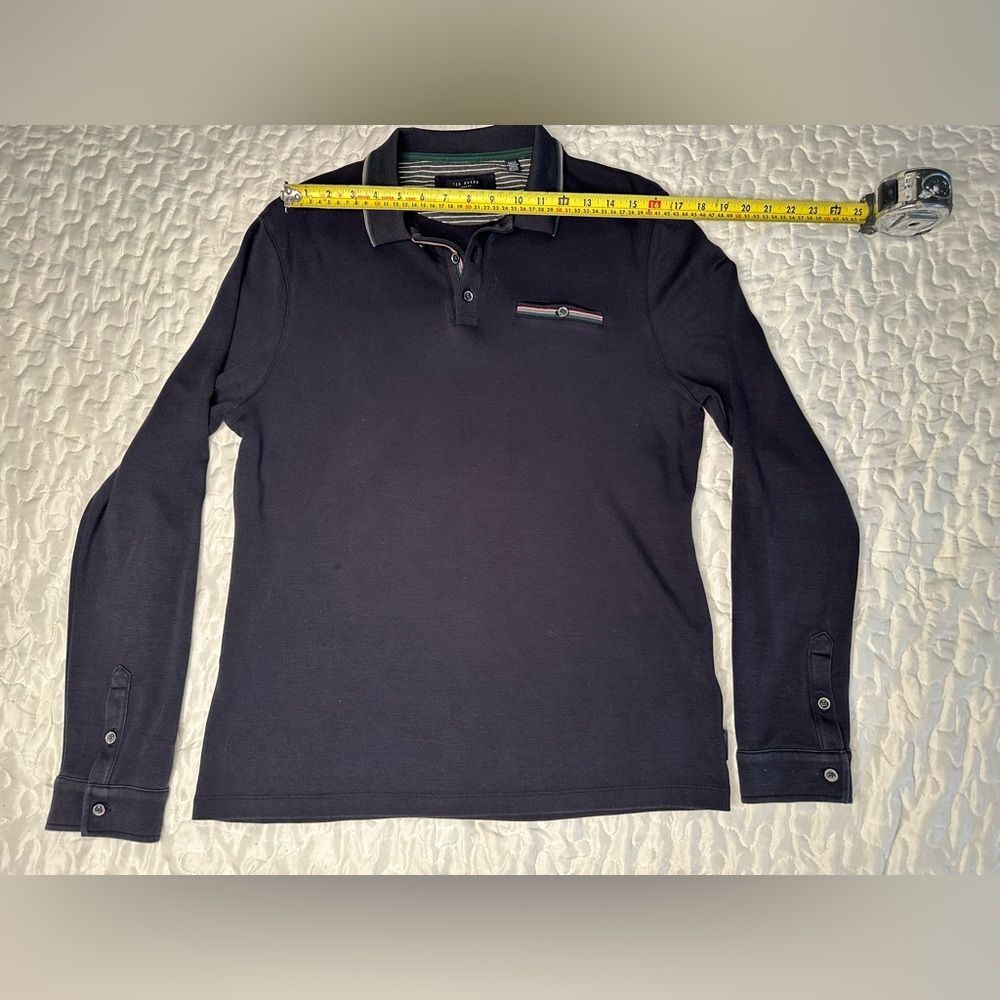 Ted Baker London Men’s Vintage Long-Sleeve Golf Polo Shirt Size M Retro Preppy - Picture 11 of 11